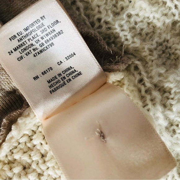 Anthropologie Knitted & Knotted Regan Open Front Textured Cardigan Size M - Picture 13 of 13